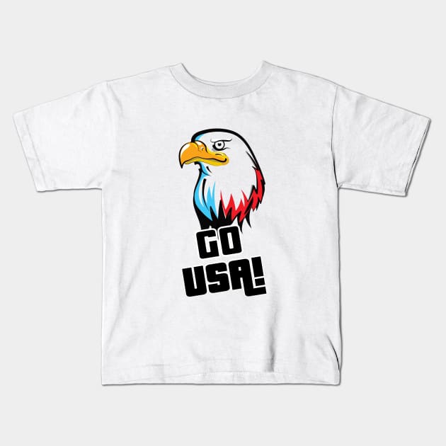 Go USA! Kids T-Shirt by nickemporium1